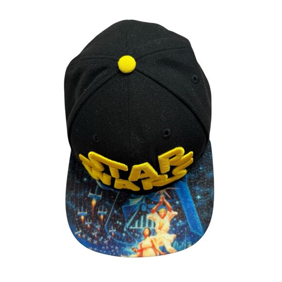 STAR WARS A New Hope Black Hat Cap Snapback Bill Print One Size New Era 9Fifty - Picture 5 of 7